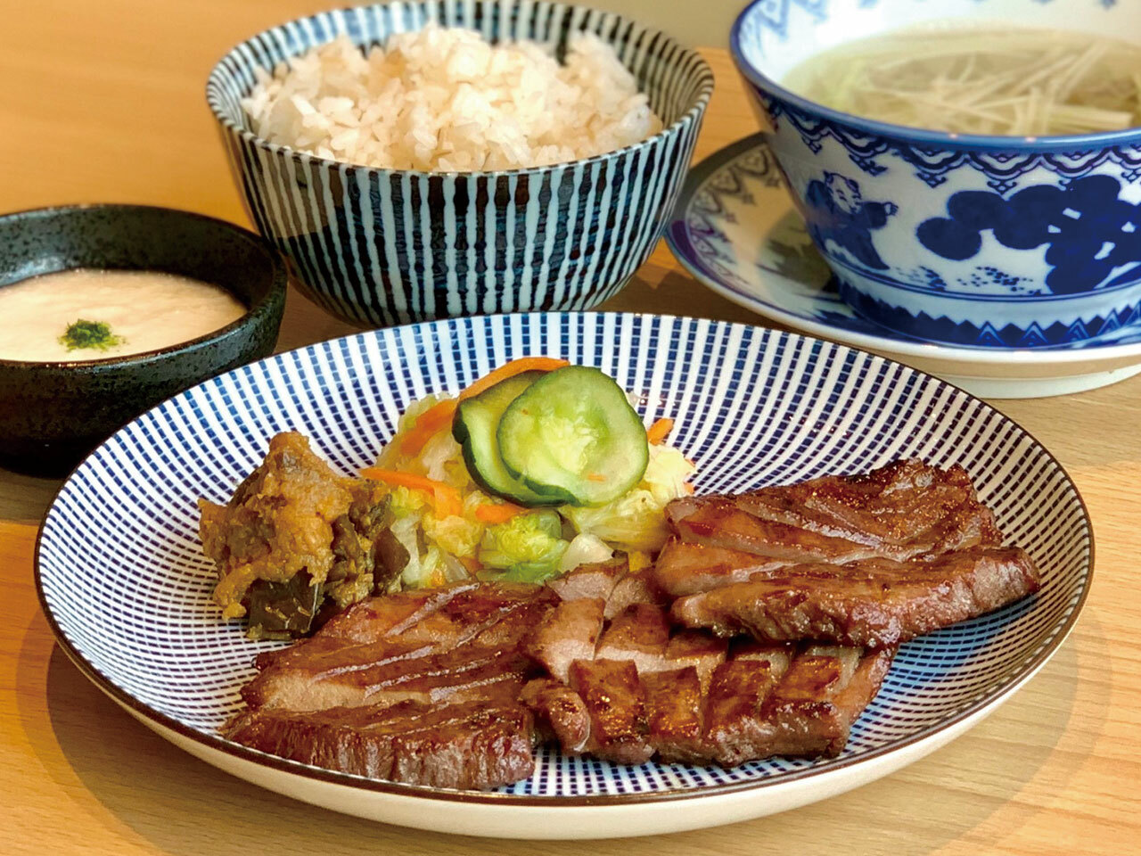 炭焼牛たん東山富山マルート店_牛たん定食（3枚）